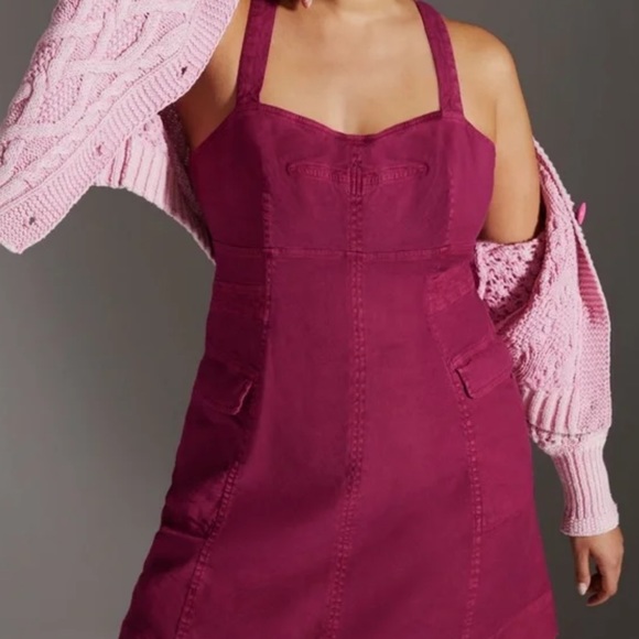 Anthropologie Square Neck Mini Dress - Size 4 - Picture 4 of 8